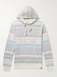 White Byron Bay Striped Organic Cotton-Jersey Hoodie FAHERTY MR PORTER at Mr Porter